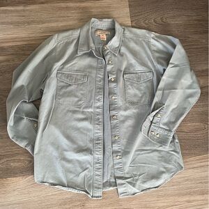 Women’s Vintage Dusty blue/teal button down shirt - Medium